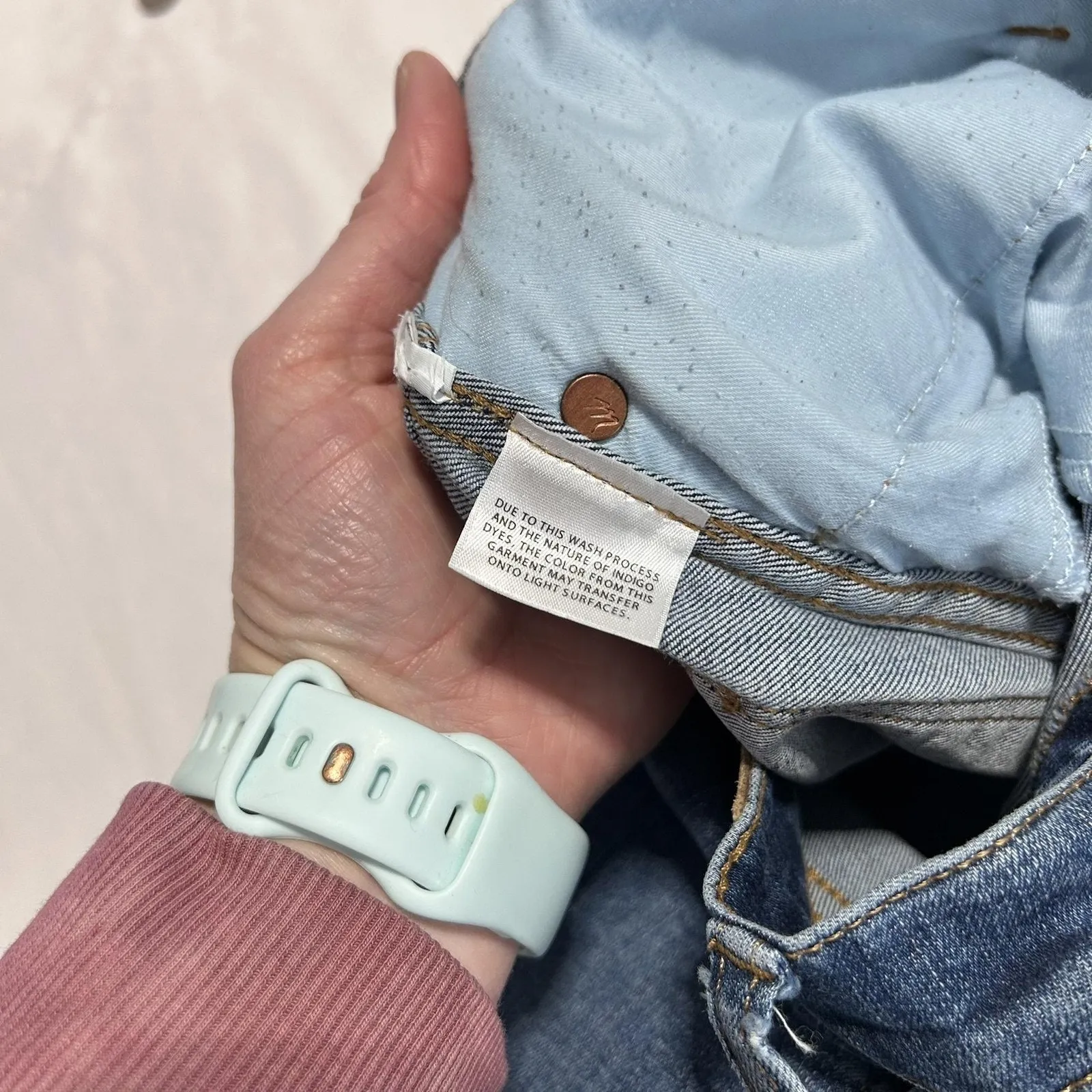 Madewell Stovepipe Full Length Jeans Womens 28 Blue Medium Wash Straight Leg - Image 8