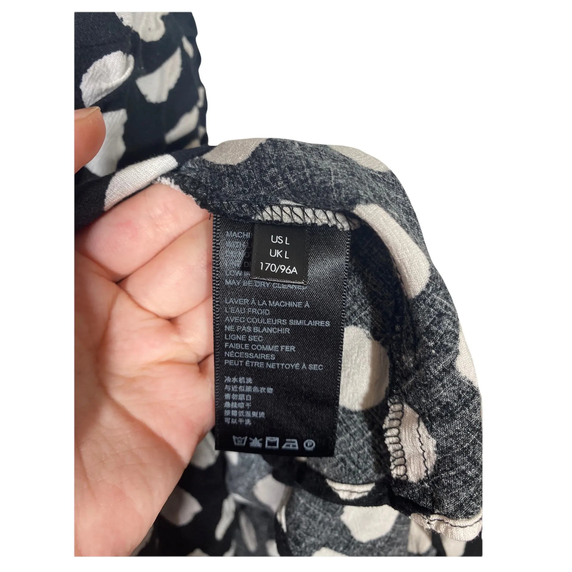 Marabella Dotted Linen Blend  Mini Dress Black Size Large - Image 7