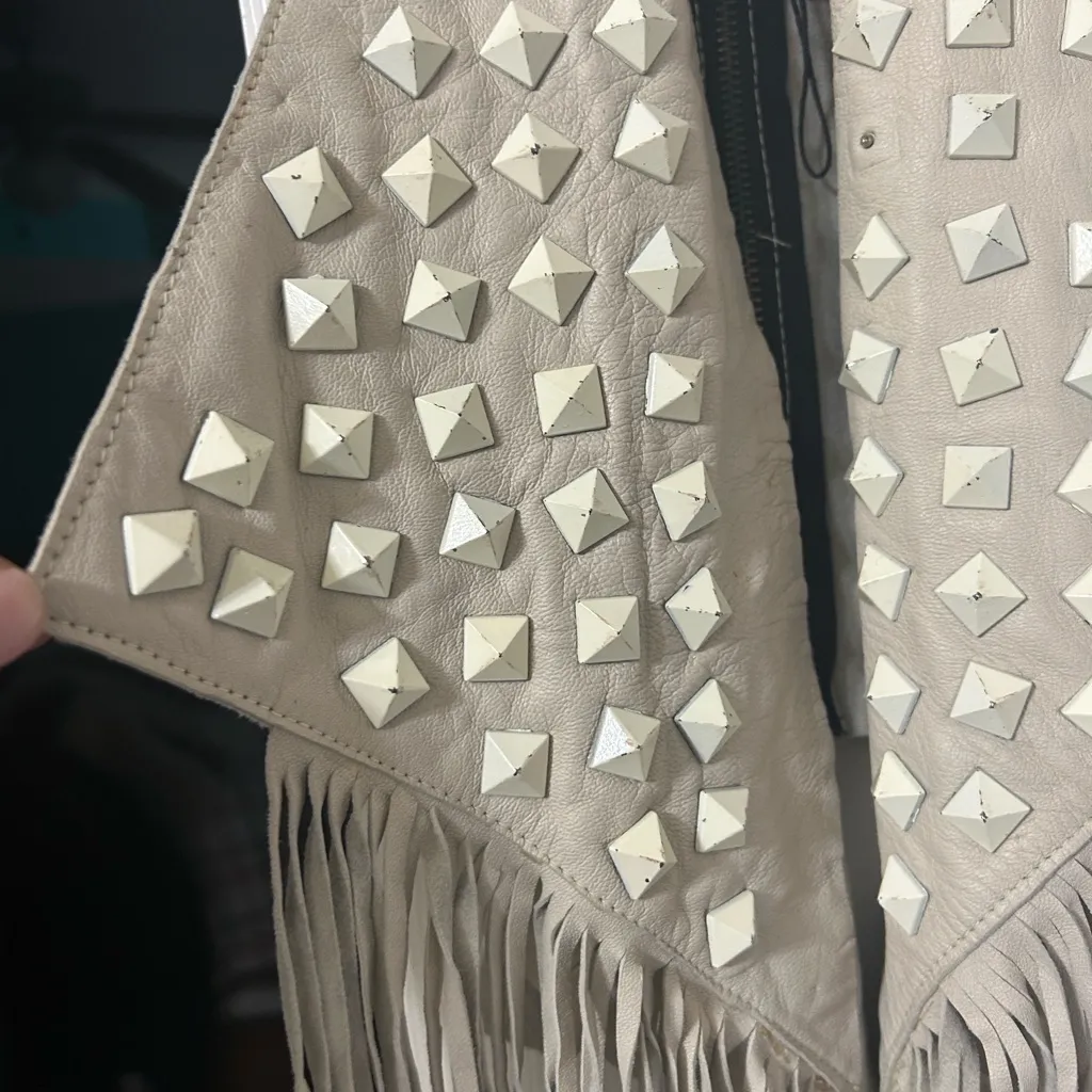 One Teaspoon Beige Fringe Vest(Size 10) - Image 13