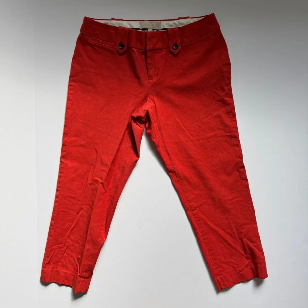 Banana Republic Red Cheer Crop Chino Martin Fit Size 6 - Image 2