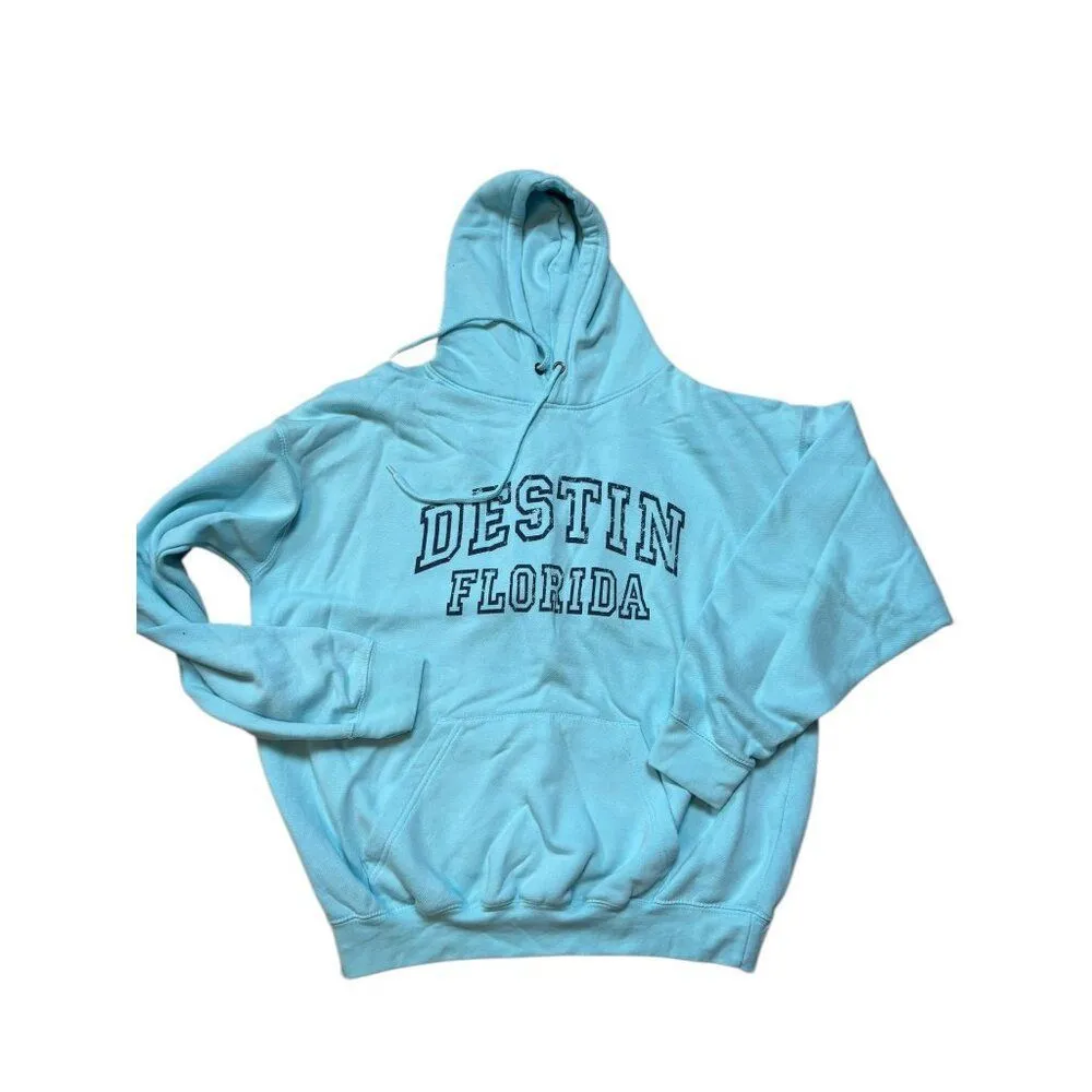 Destin Florida Blue large Pullover Hoodie Sweatshirt With Kangaroo Pocket Size undefined - Image 8