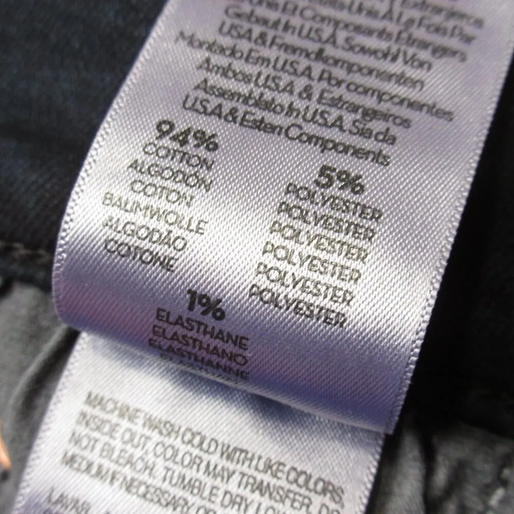 NWT Mother Mid Rise Rider Ankle in Night In Paris Straight Crop Stretch Jeans 31 Blue - Image 5