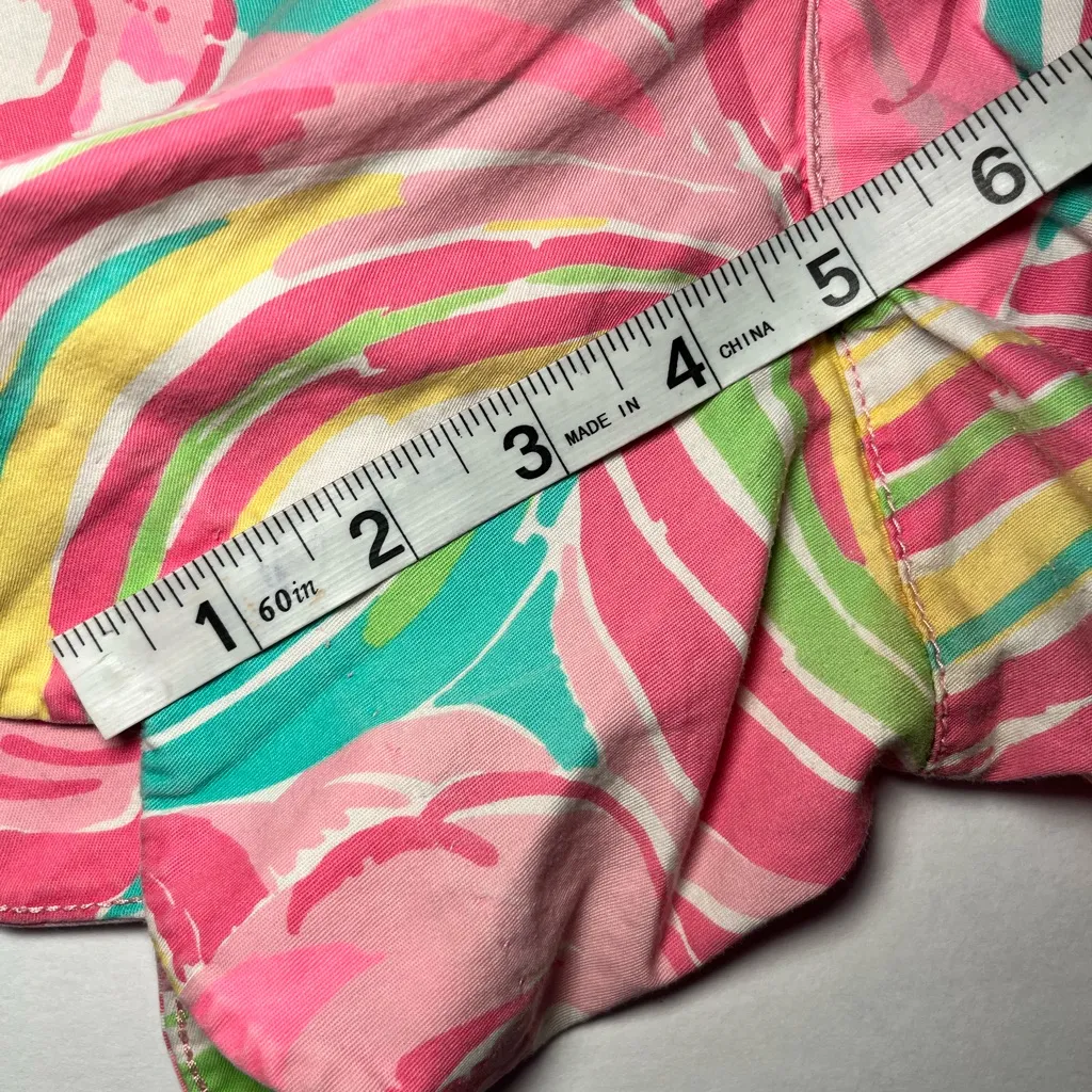 Lilly Pulitzer Buttercup Shorts in "Multi All Nighter" Flamingo Scalloped Hem - Image 9