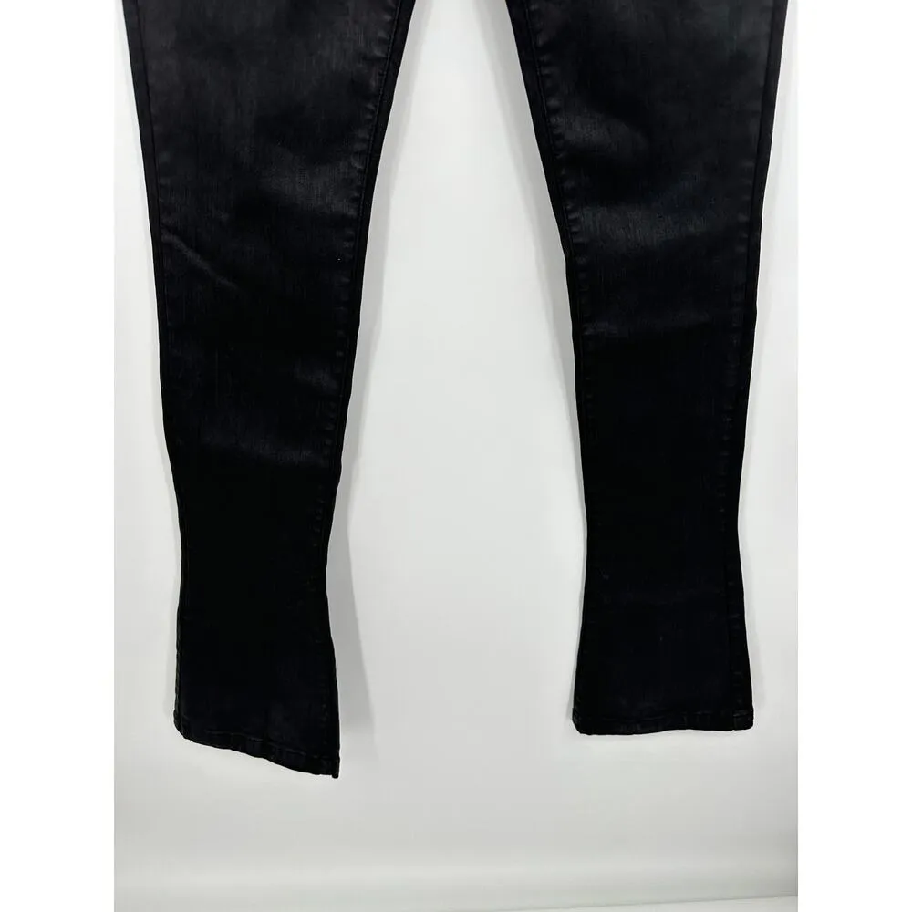 SER.O.YA Waxed Black Cindy Low Rise Skinny Flare Jeans Stretch Women 27 NWT - Image 4