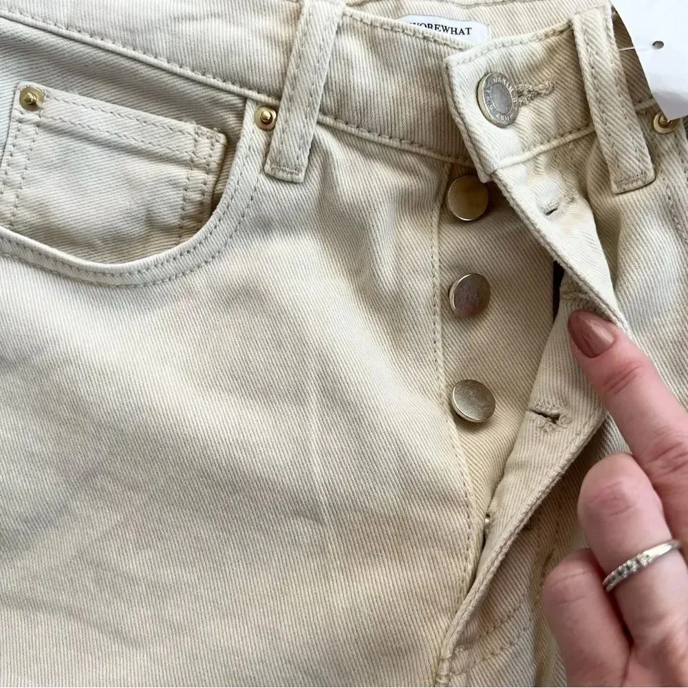 WeWoreWhat Revolve The Danielle High Rise Vintage Straight Jeans in Camp NEW - Image 6