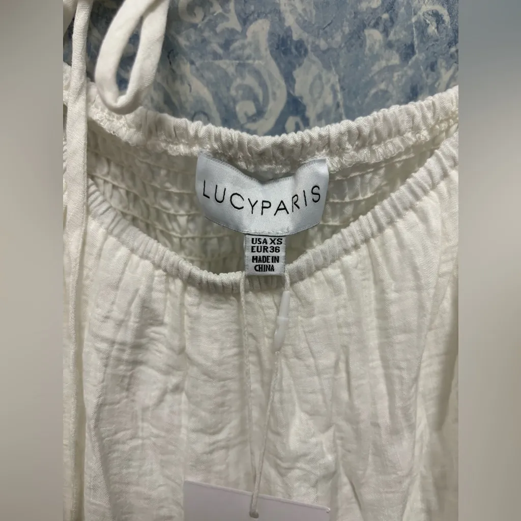 Lucy Paris Keely Cut Out White Dress Women’s Size XS NWT - Image 3