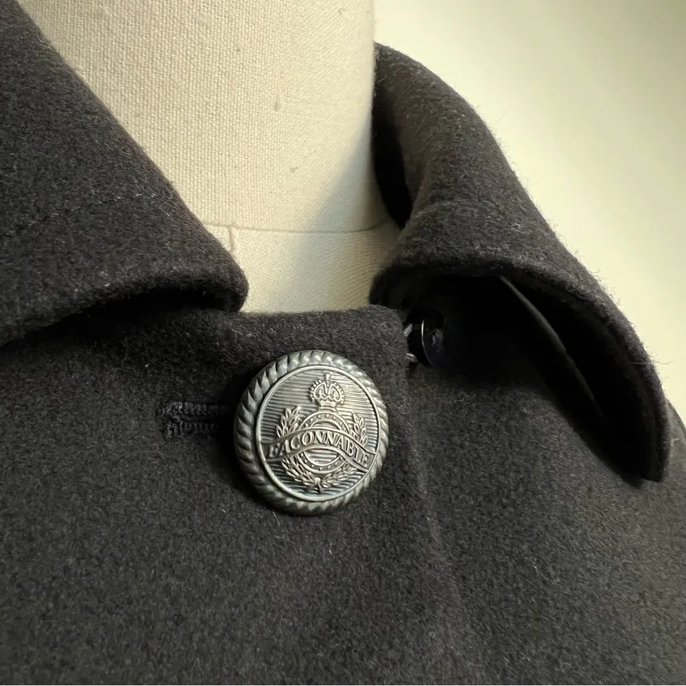 Faconnable Black Wool Battalion Style Military Jacket Small - Image 6