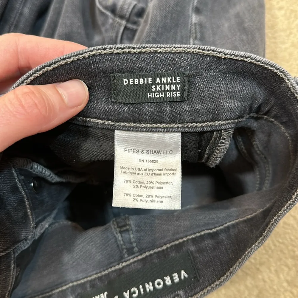 Veronica Beard Debbie High-Rise Skinny Jeans Salt & Pepper Women Size 26 / 2 - Image 8