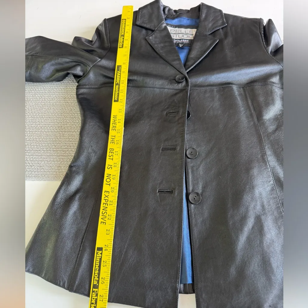 Vintage Pelle Studio Wilson’s Leather Black Leather Jacket Size Medium - Image 7