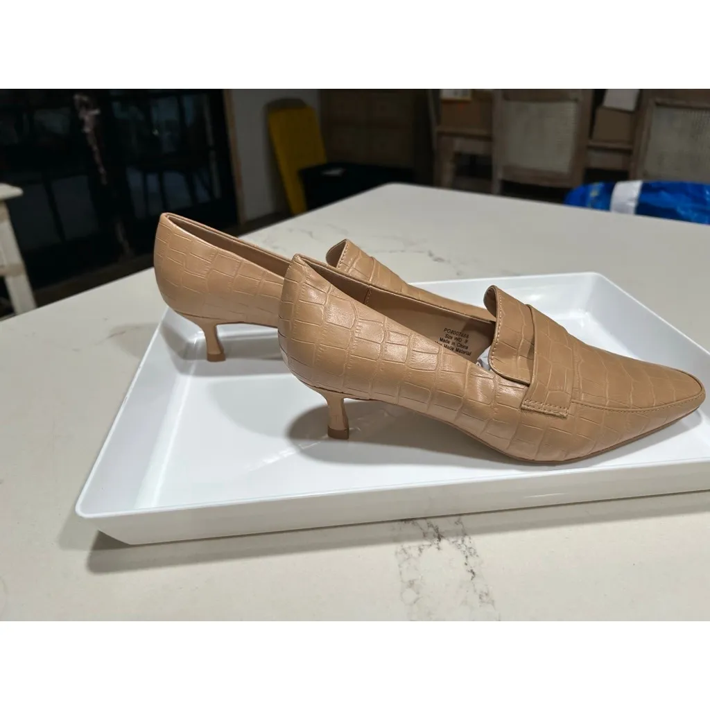 NEW Journee Collection Tan Faux Alligator Celina Pumps 6.5 $95 - Image 8