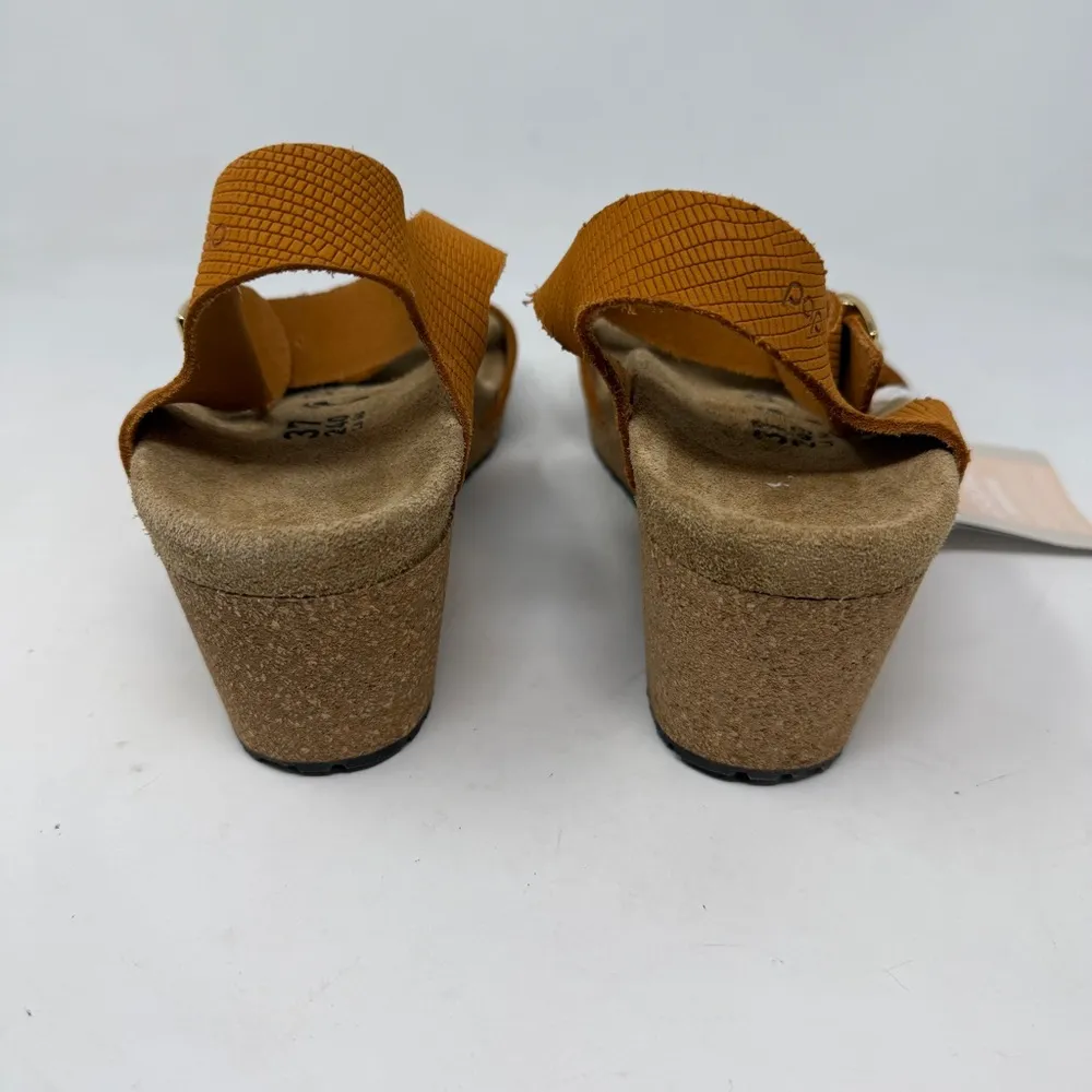 Papillio by Birkenstock Soley Embossed leather Wedge Sandals US 6/EU 37 NWT - Image 4