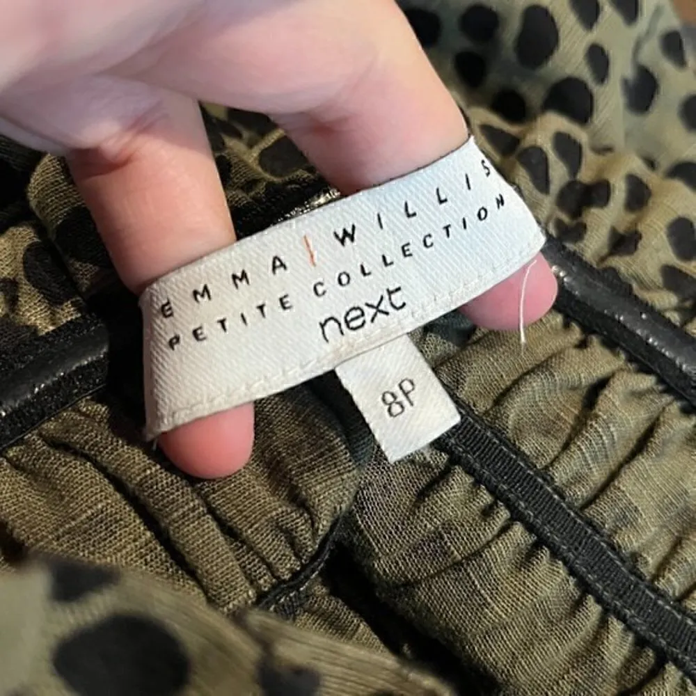 Emma Willis Next Collection smocked strapless polka dot maxi dress Green Size 4P - Image 4