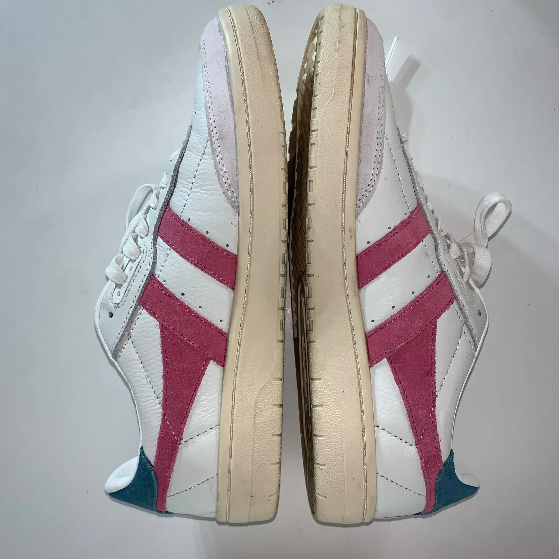 Gola Falcon Womens Fashion Sneakers in White Pink 7.5 - Image 8