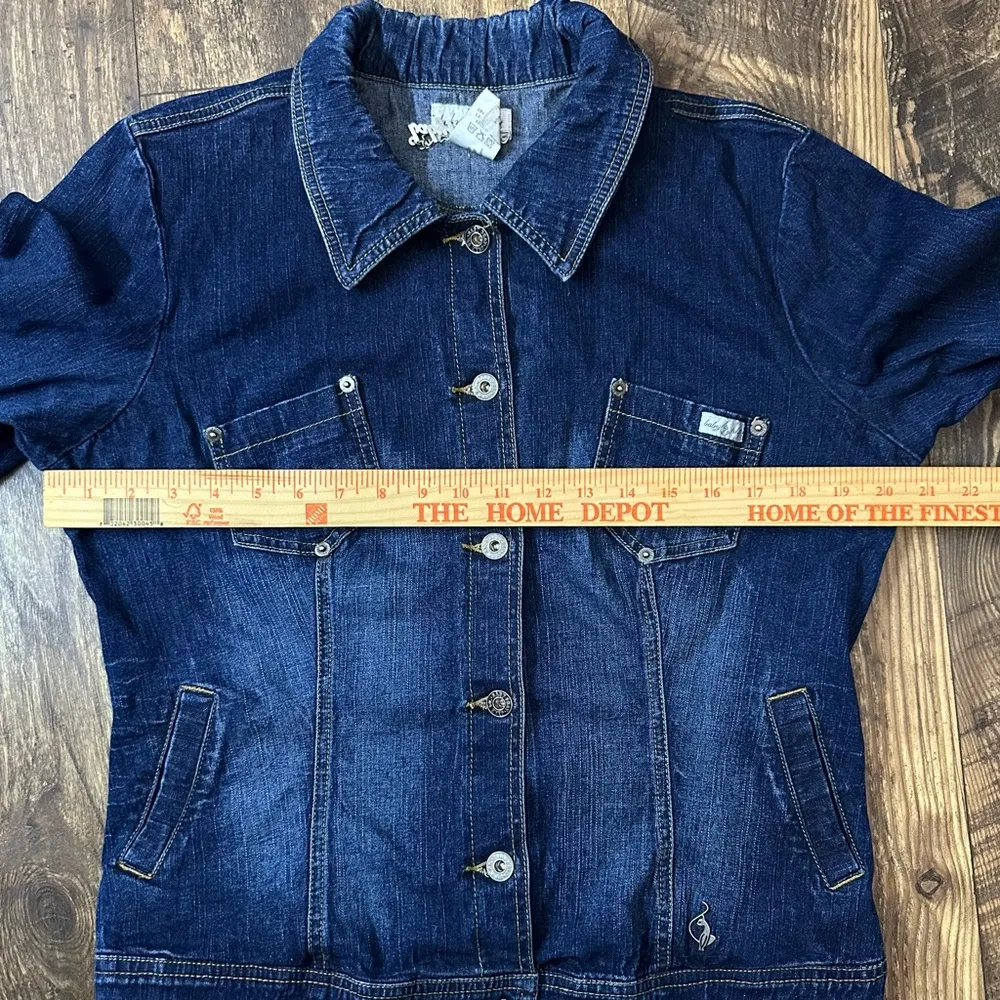 VTG Baby Phat Embroidered Denim Jean Jacket XL Y2K Logo RARE 90s Streetwear - Image 12