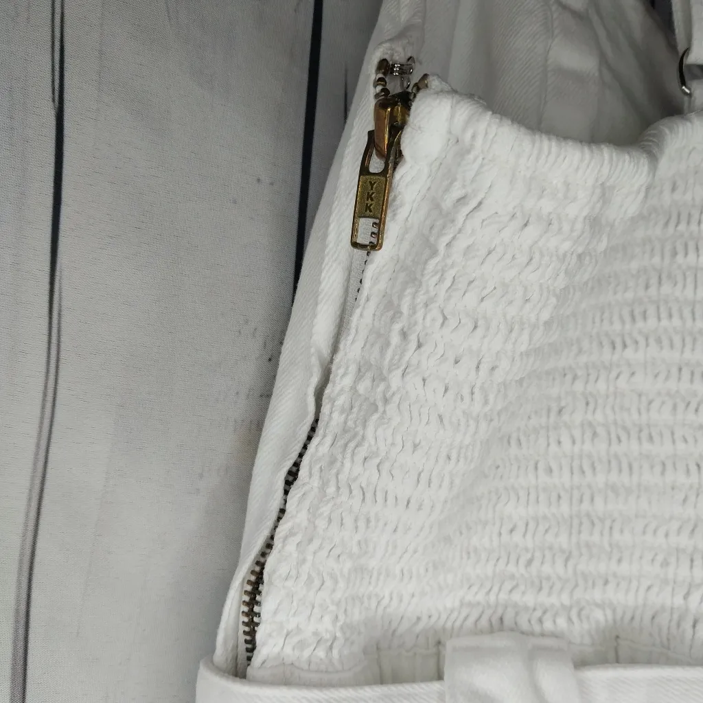 Show Me Your MuMu Sloane Denim V-Neck White Romper - Image 9