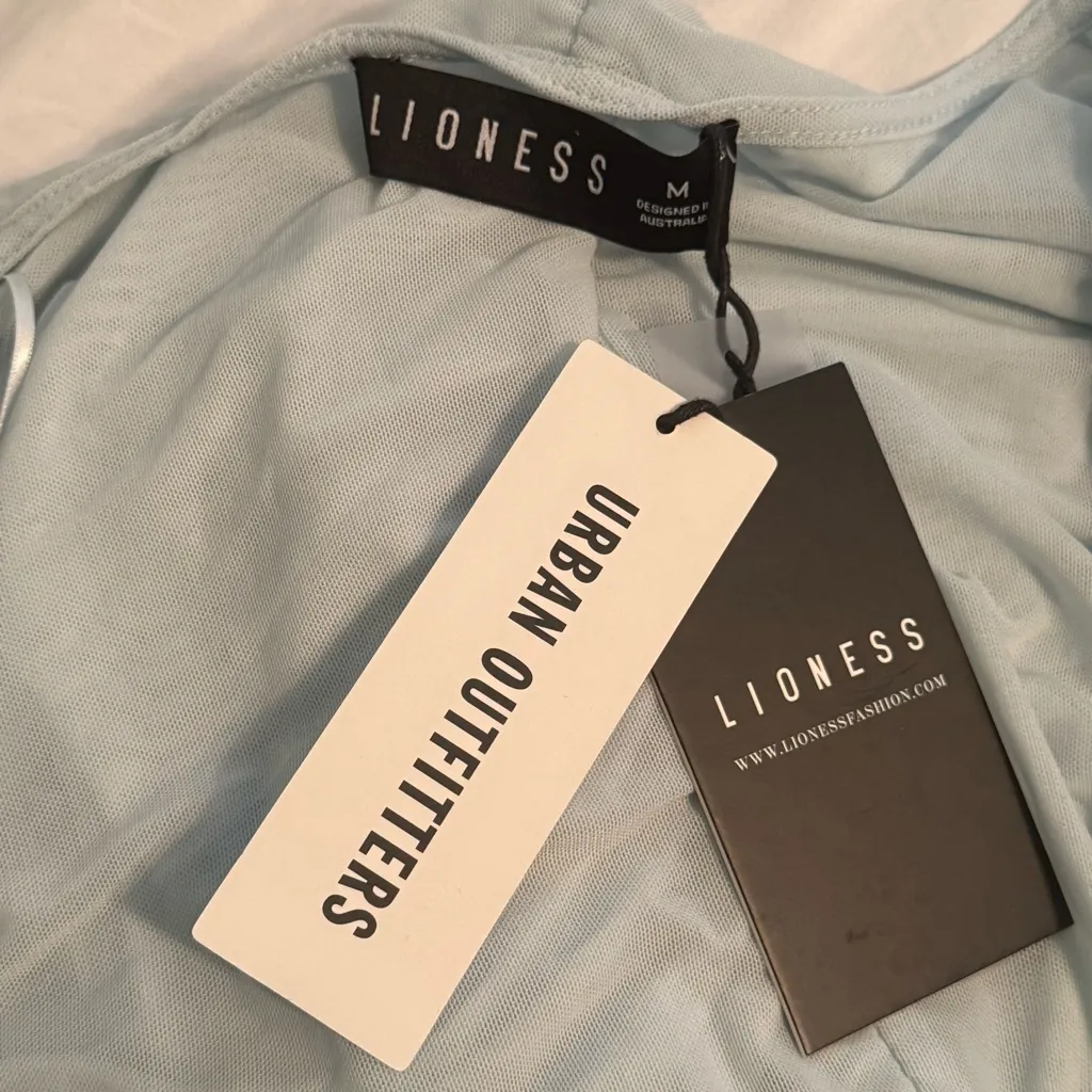 Urban Outfitters Lioness Garter Mini Dress in Sky Blue - Image 4