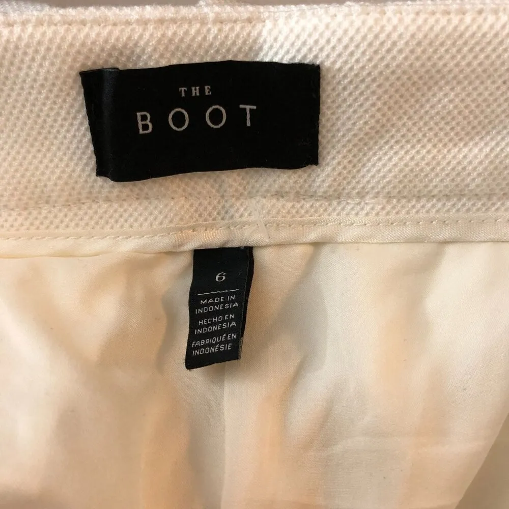 White House Black Market Womens Pants Trousers The Boot Nautical Buttons White 6 - Image 5