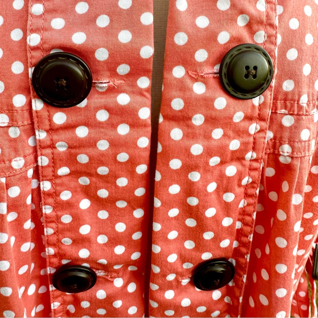 American Rag Coral & White Polka Dot Jacket - Image 12