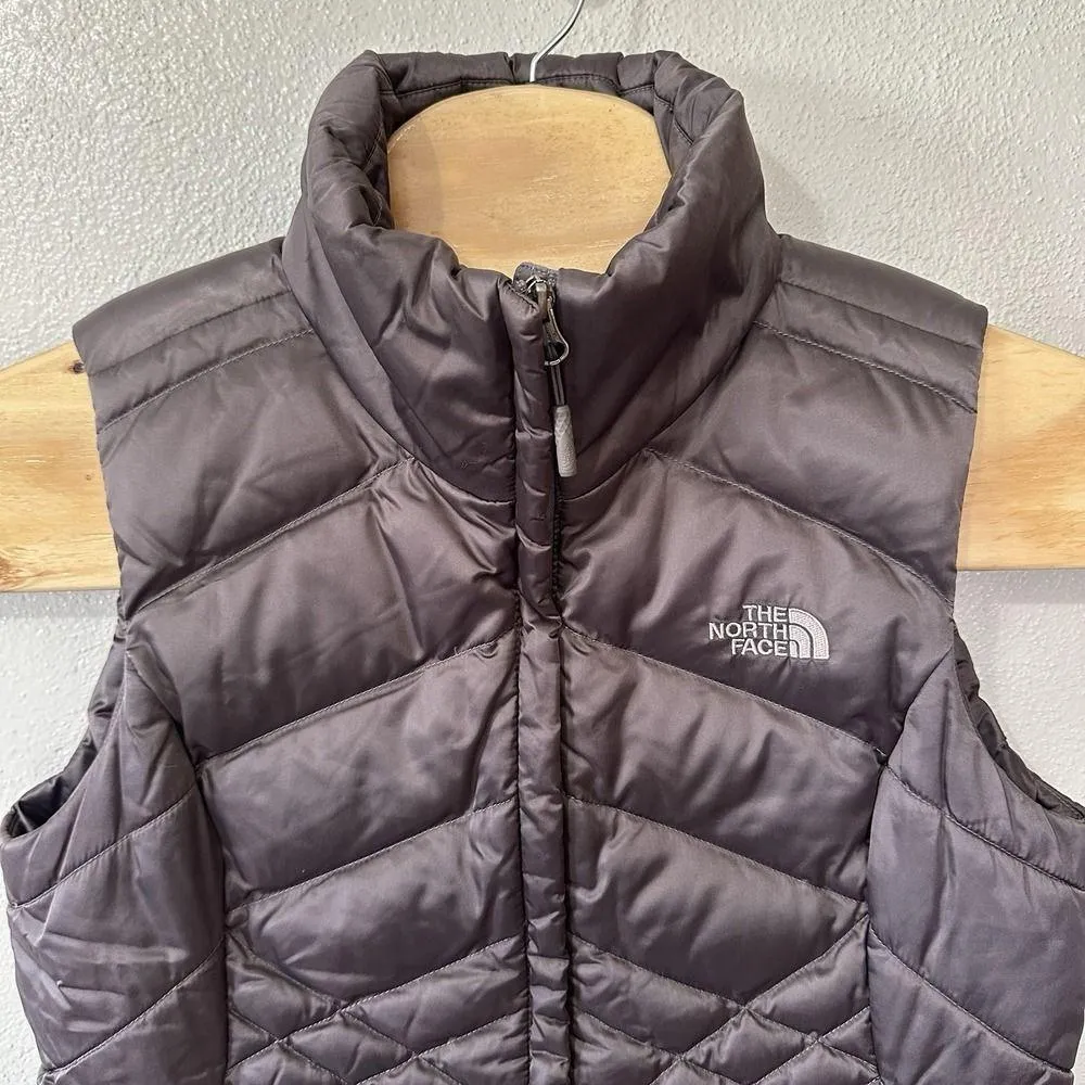 The North Face Down Full Zip Quilted Puffer Vest Jacket 550 Grey Woman's Medium - Image 2