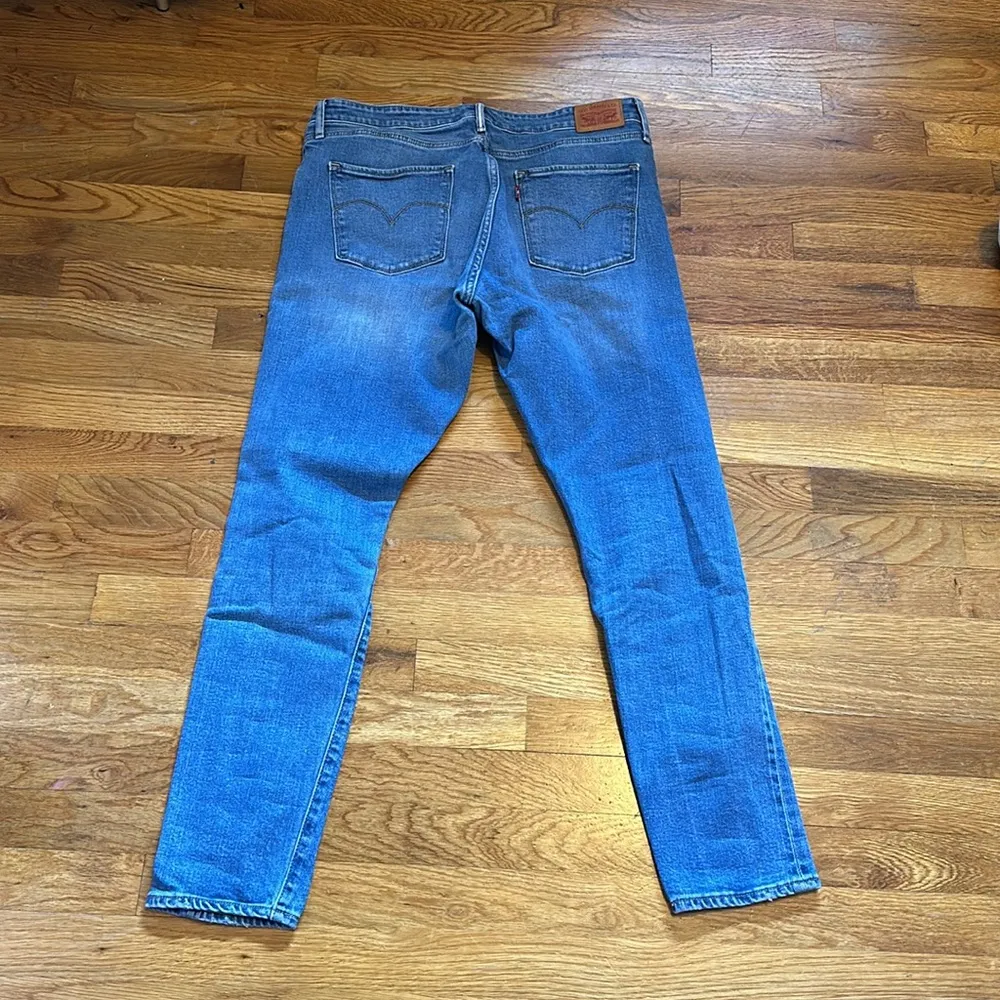 Levi’s 72 High Rise Skinny Blue Holes Ripped Distressed Jeans Denim Womens 32 - Image 6