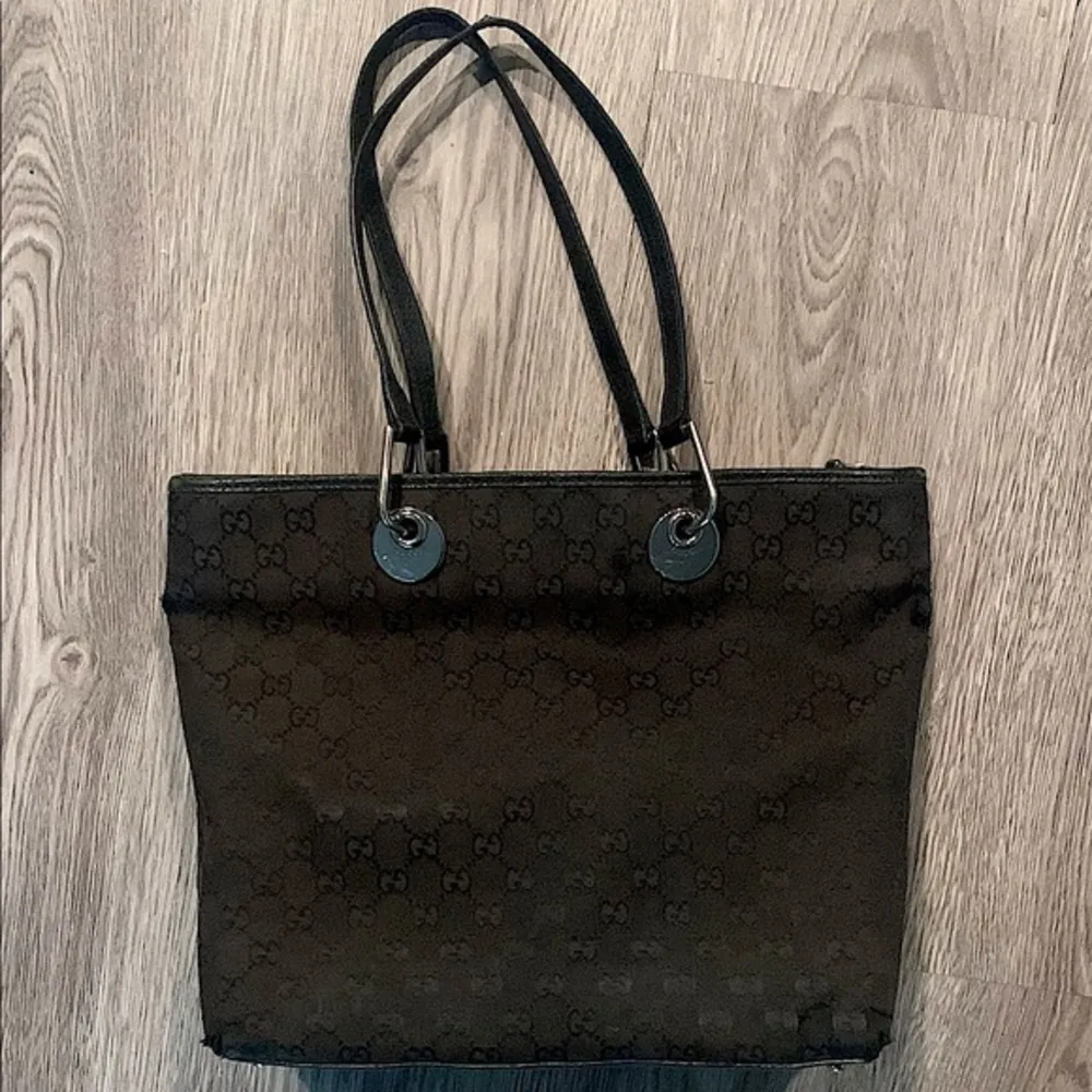 • Gucci Eclipse shoulder bag canvas and leather black - Image 4