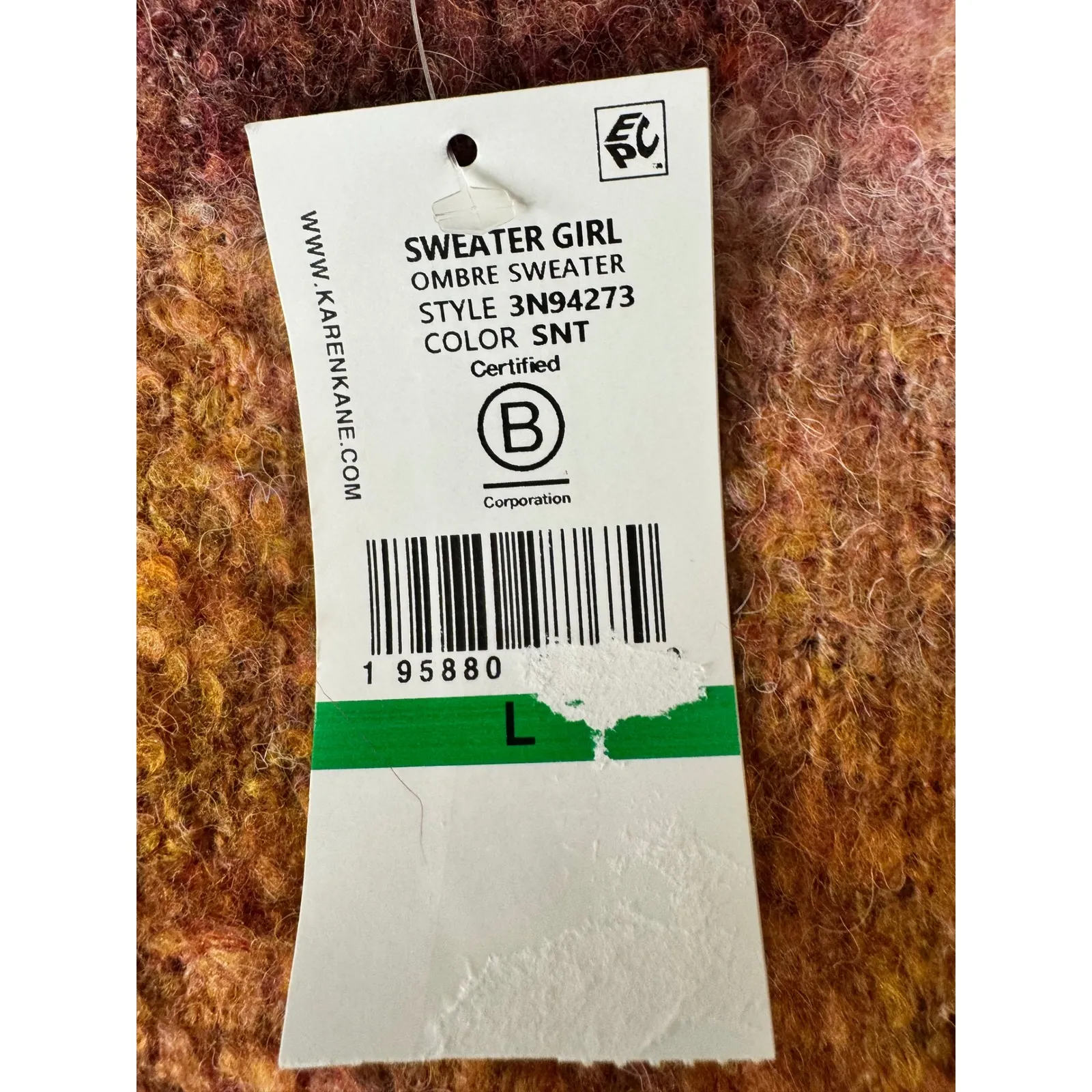 Karen Kane Ombre‎ Sweater Womens Large Knit Pullover Multicolor - Image 6