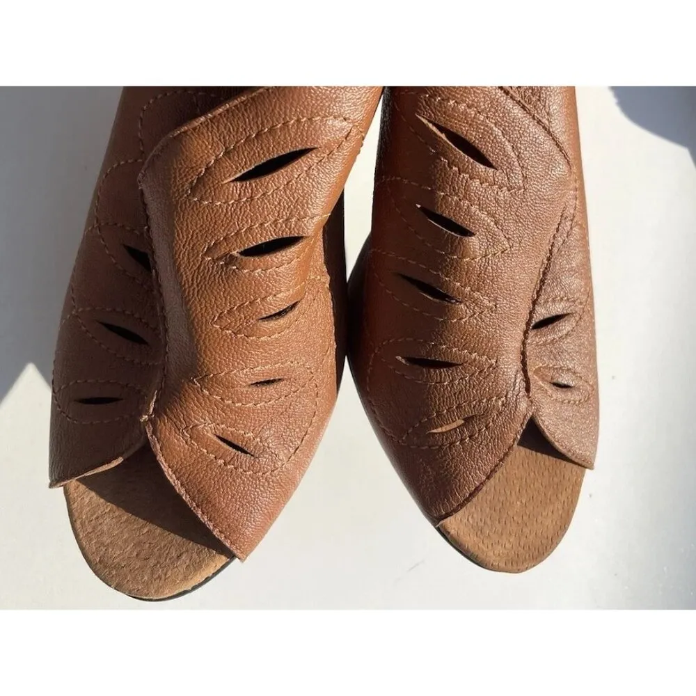 Vintage Bellini Women's ULLIN Women’s Heels Shoes Size 10 Brown Leather Western - Image 4