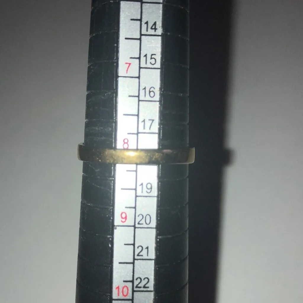 Size 8 18K HGE Gold Plated Faux Pearl CZ Rhinestone Vintage Statement Ring - Image 9