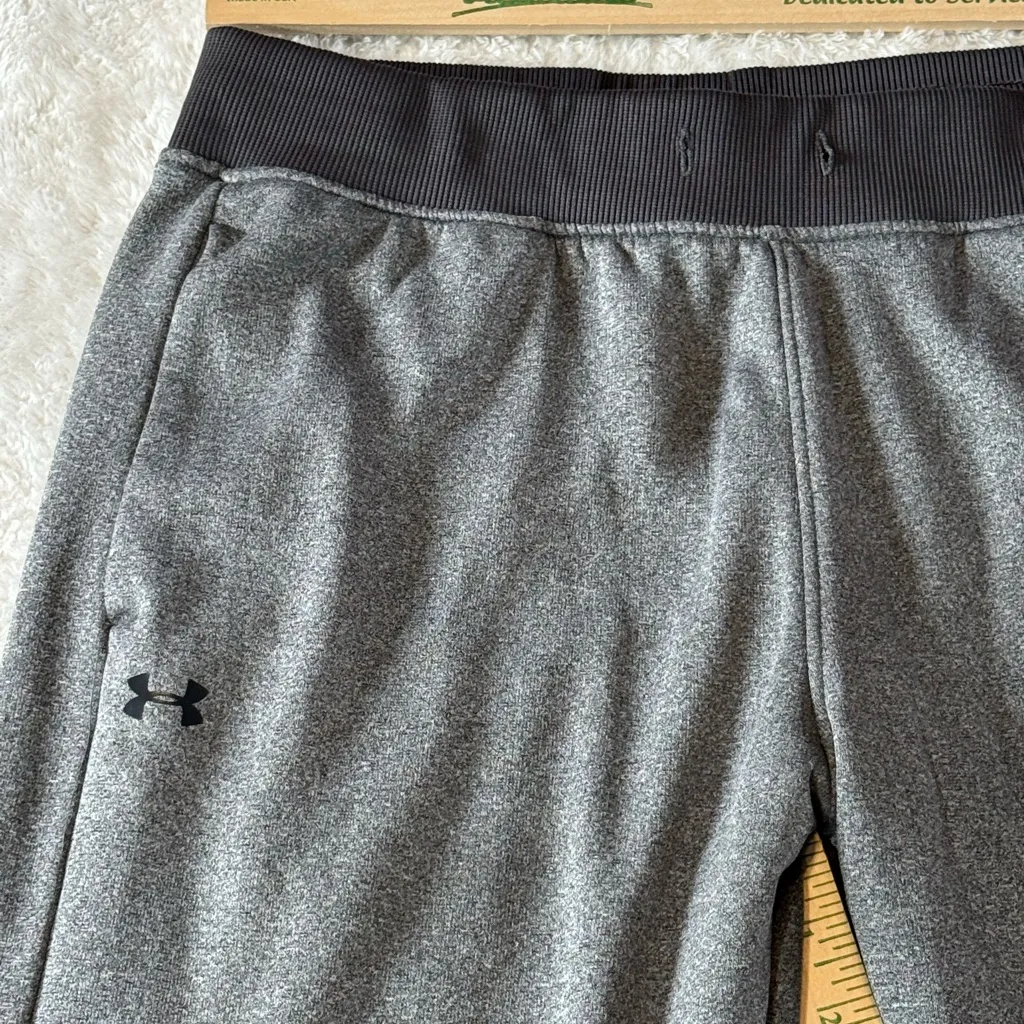 Under Armour Coldgear Gray Black Womens M Loose Rival Fleece Jogger Sweatpants - Image 2