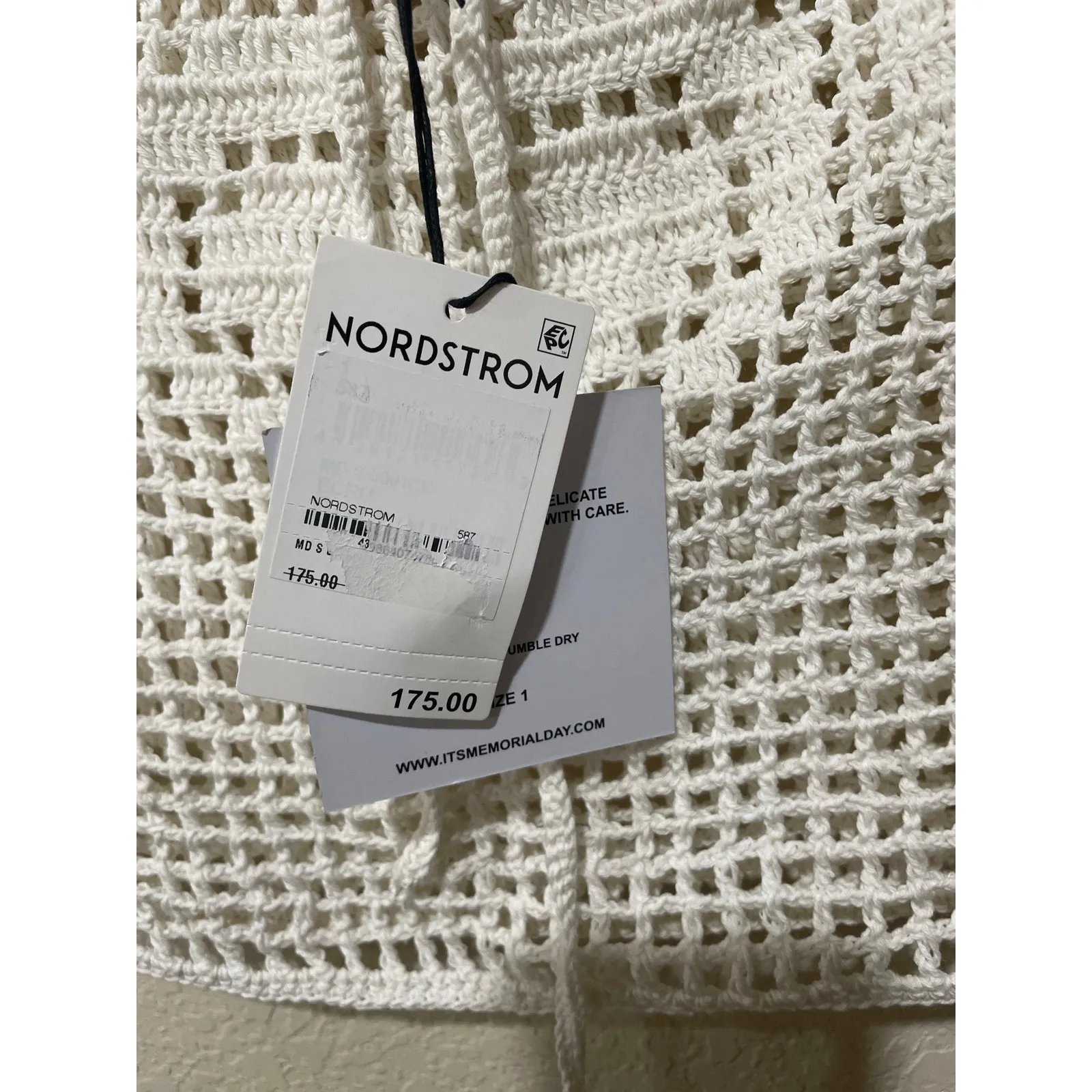 MEMORIAL DAY Heart Crochet Miniskirt in Ecru Size‎ Small - Image 7