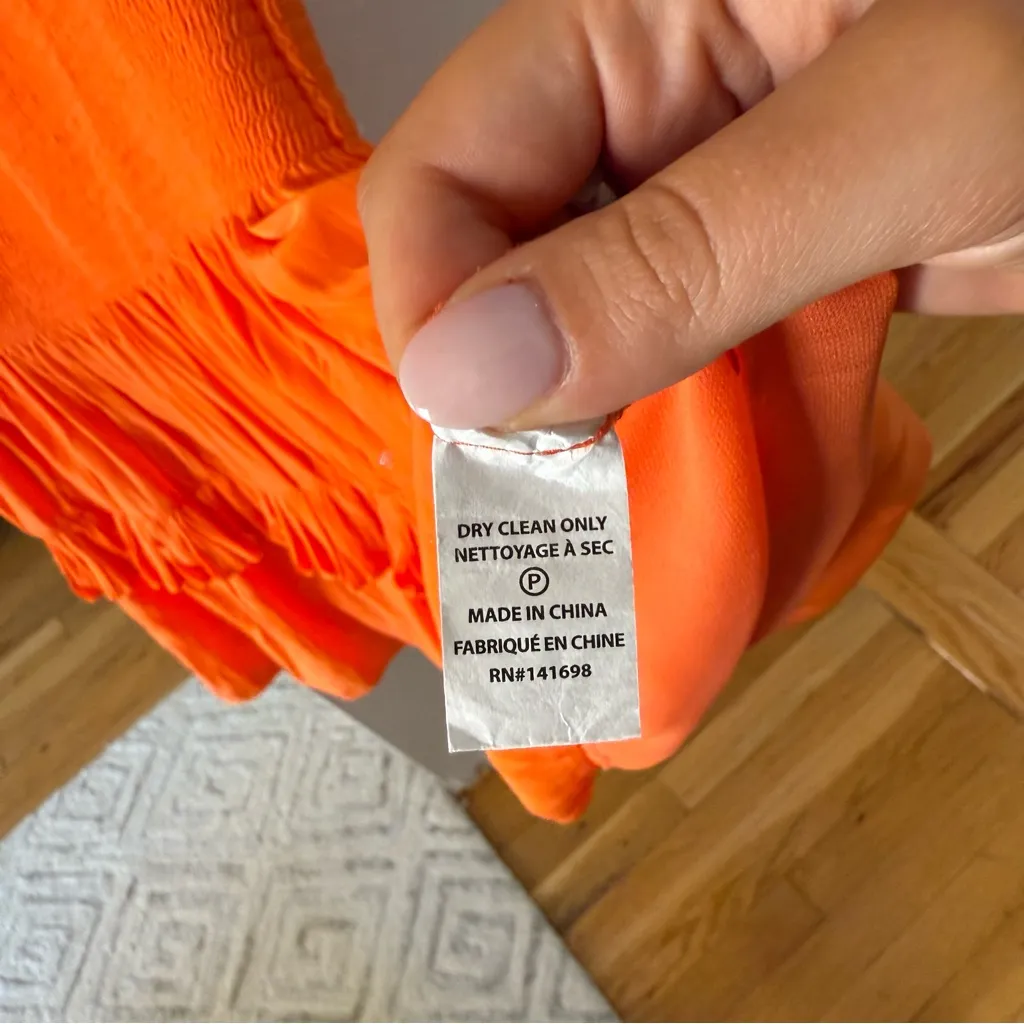 Ramy Brook Orange Sleeveless Dress - Image 6