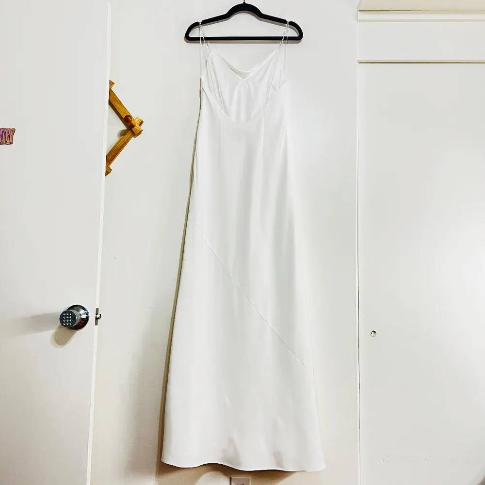 Aidan By Aidan Mattox Jewel-Strap Cowl-Neck Satin Gown - Image 6