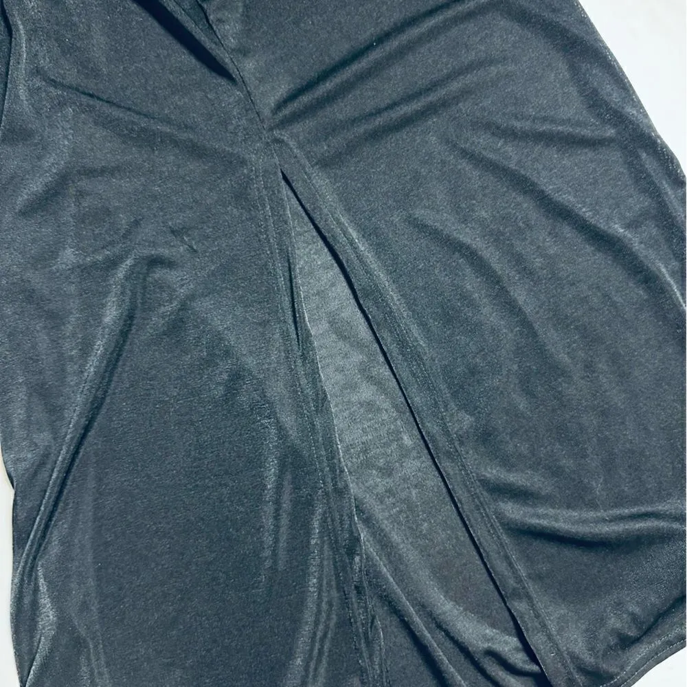 New with Tags Deadstock Vintage California Concepts Black Boa Trim Mobwife Dress Black Size L - Image 12