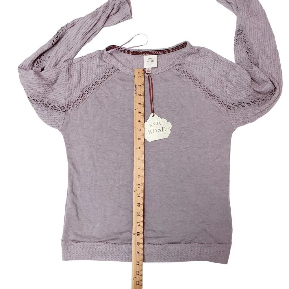 Knox Rose Waffle Knit Pullover Henley Boho Hippie Sweatshirt - Image 11