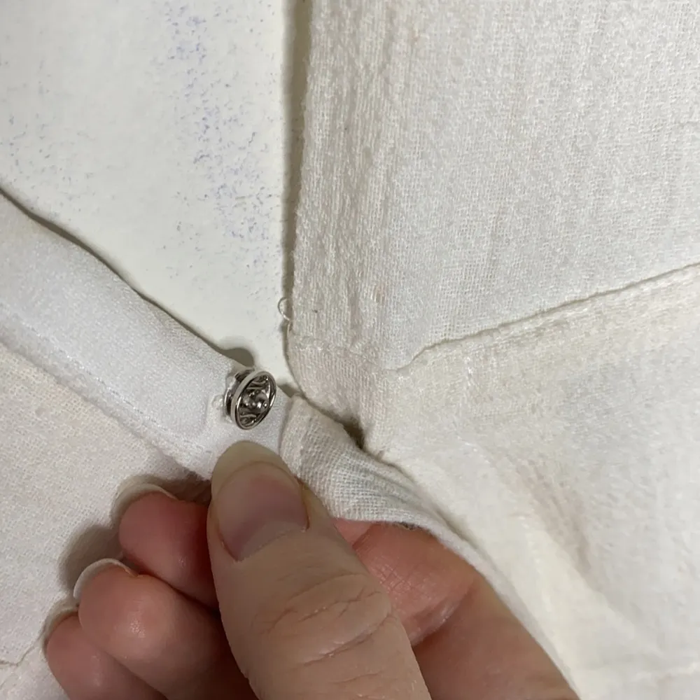 4SI3NNA Alexis linen blend button front mini dress size L - Image 12