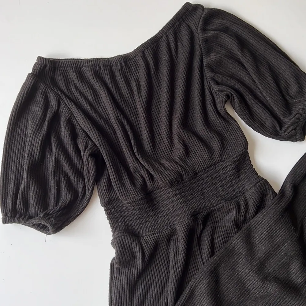 Majorelle Faye Ribbed Off Shoulder Jumpsuit in Black Size M - Image 8