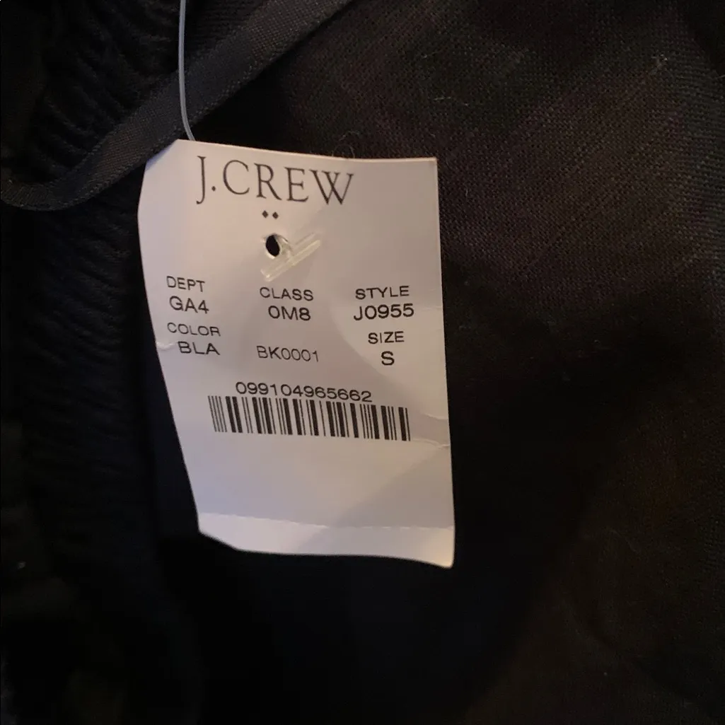 J Crew Elegant Black One-Shoulder Linen/Cotton Blend Dress.     Size-Small - Image 5