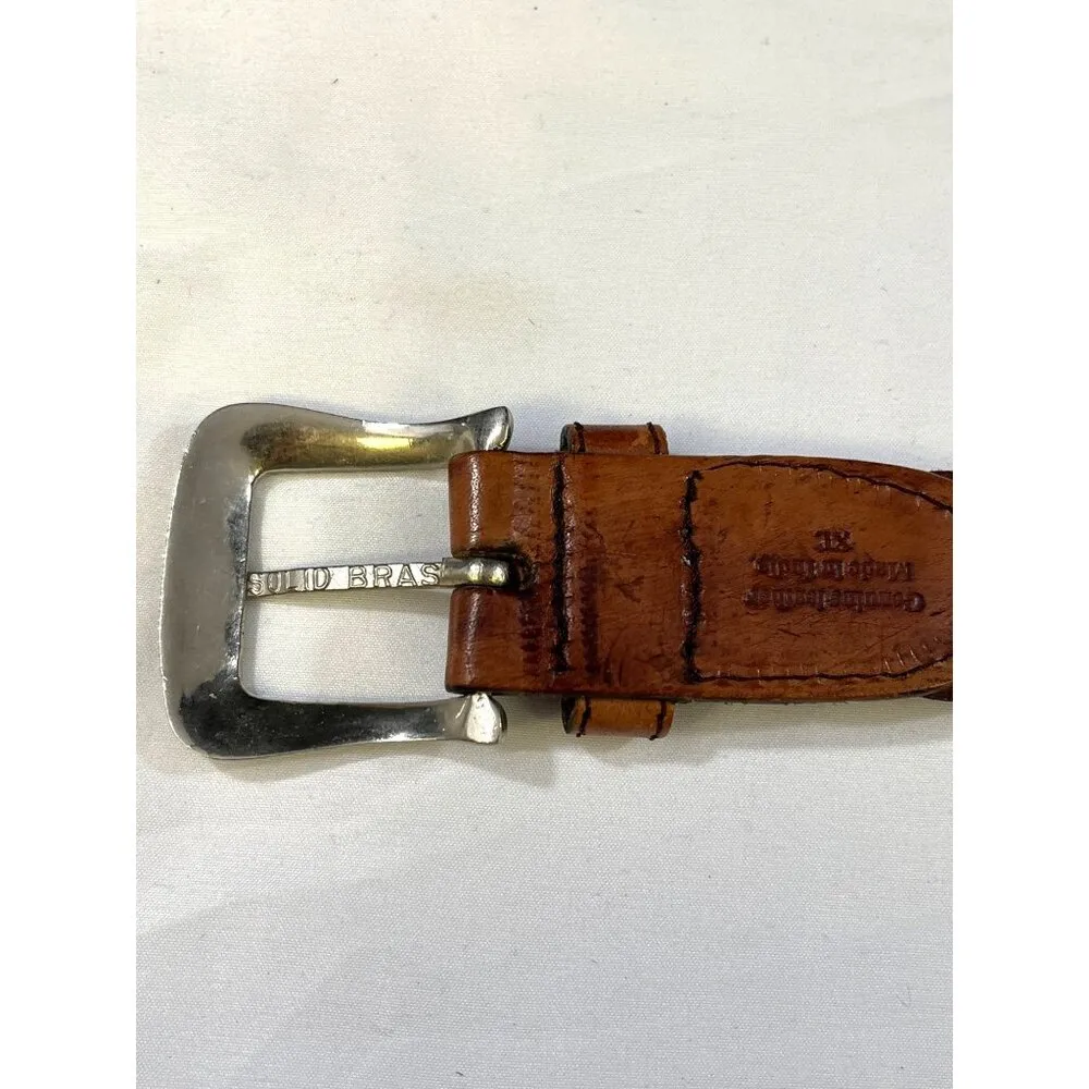Vintage Women's Brown Genuine Leather Belt Size XL SKU 6289 - Image 4