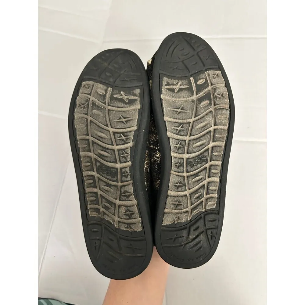 BOBS Women’s Studded Gold Shimmer Shoes Flats sz 6.5 - Image 5