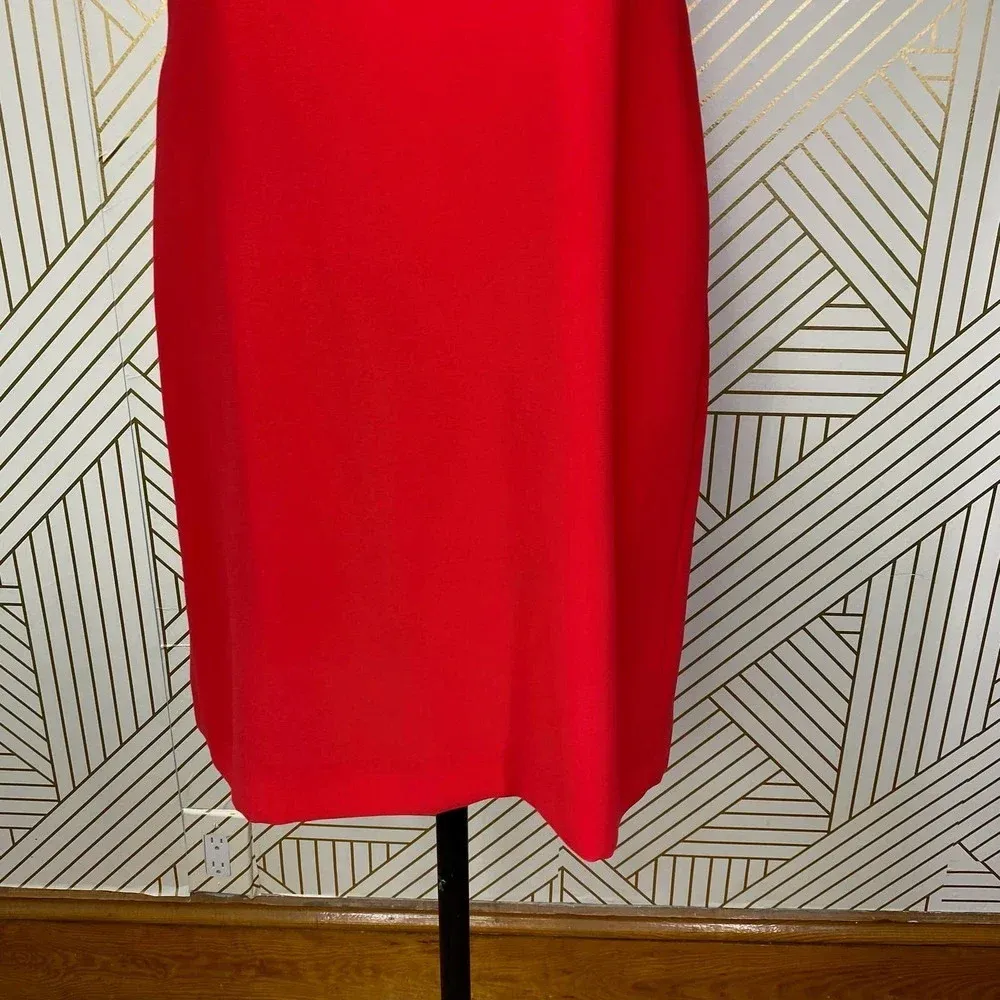 Gerard Darel Red Gold Grommet Neck Short Sleeve Sheath Dress Size‎ US 6 - Image 5