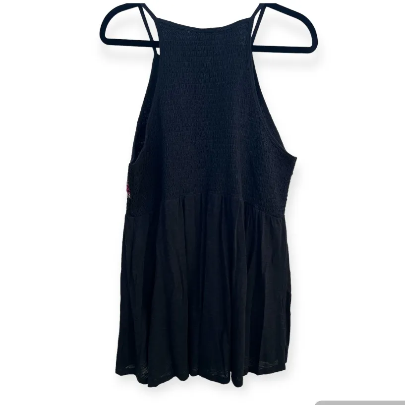 Torrid Tank‎ Top  Shirt Black Smocked Bust Empire Waist Peplum Torrid Size 1 - Image 4