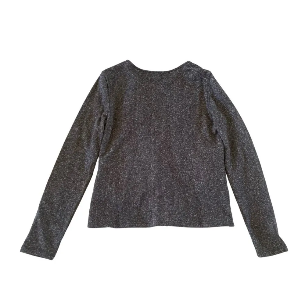 -New 14th & Union Zip Up Long Sleeve Jacket Womens L Black Speckle Moto Coat $45 - Image 3