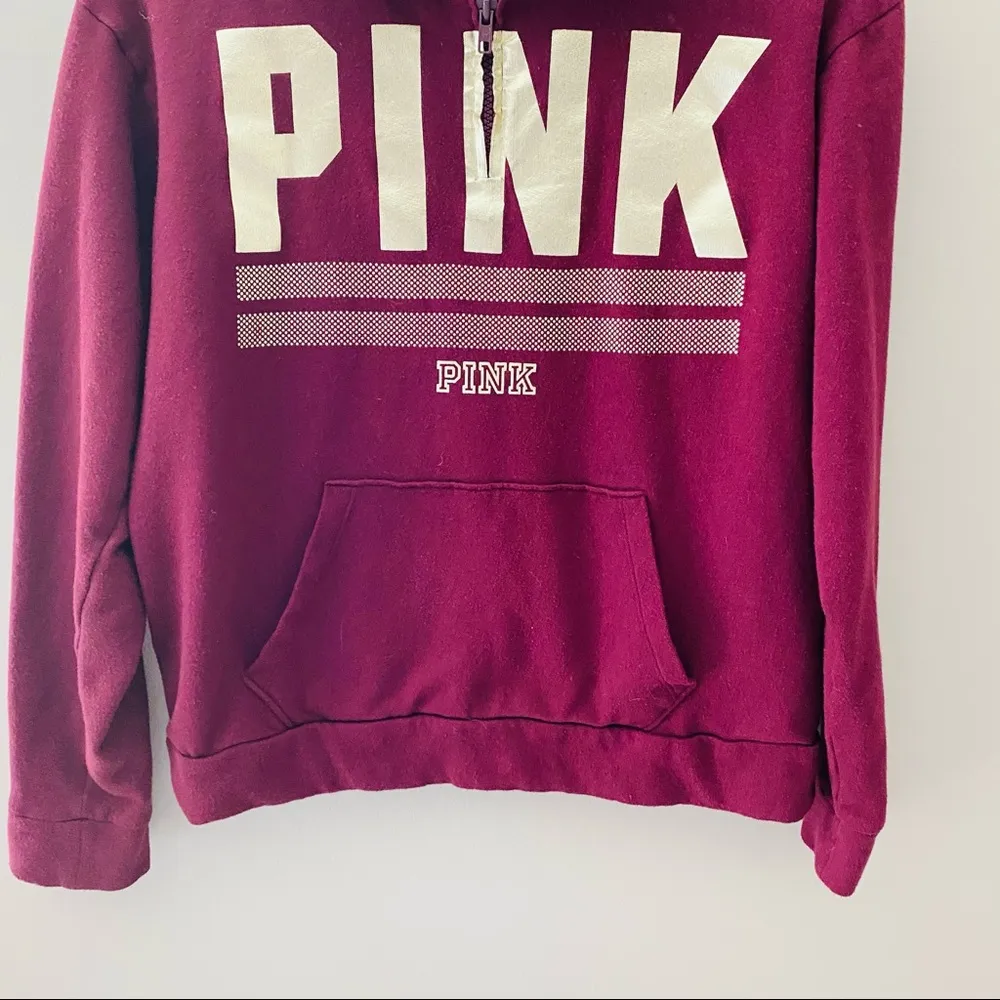 PINK Victoria's Secret Half Zip Pullover Sweater Sz Small - Image 3