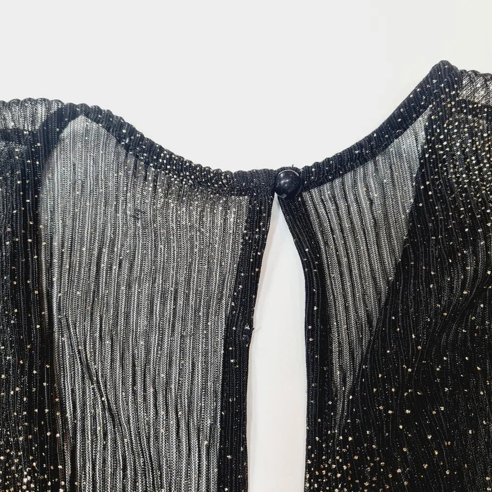 Superdown Wilhemina Metallic Bodysuit Black & Gold Small - Image 11