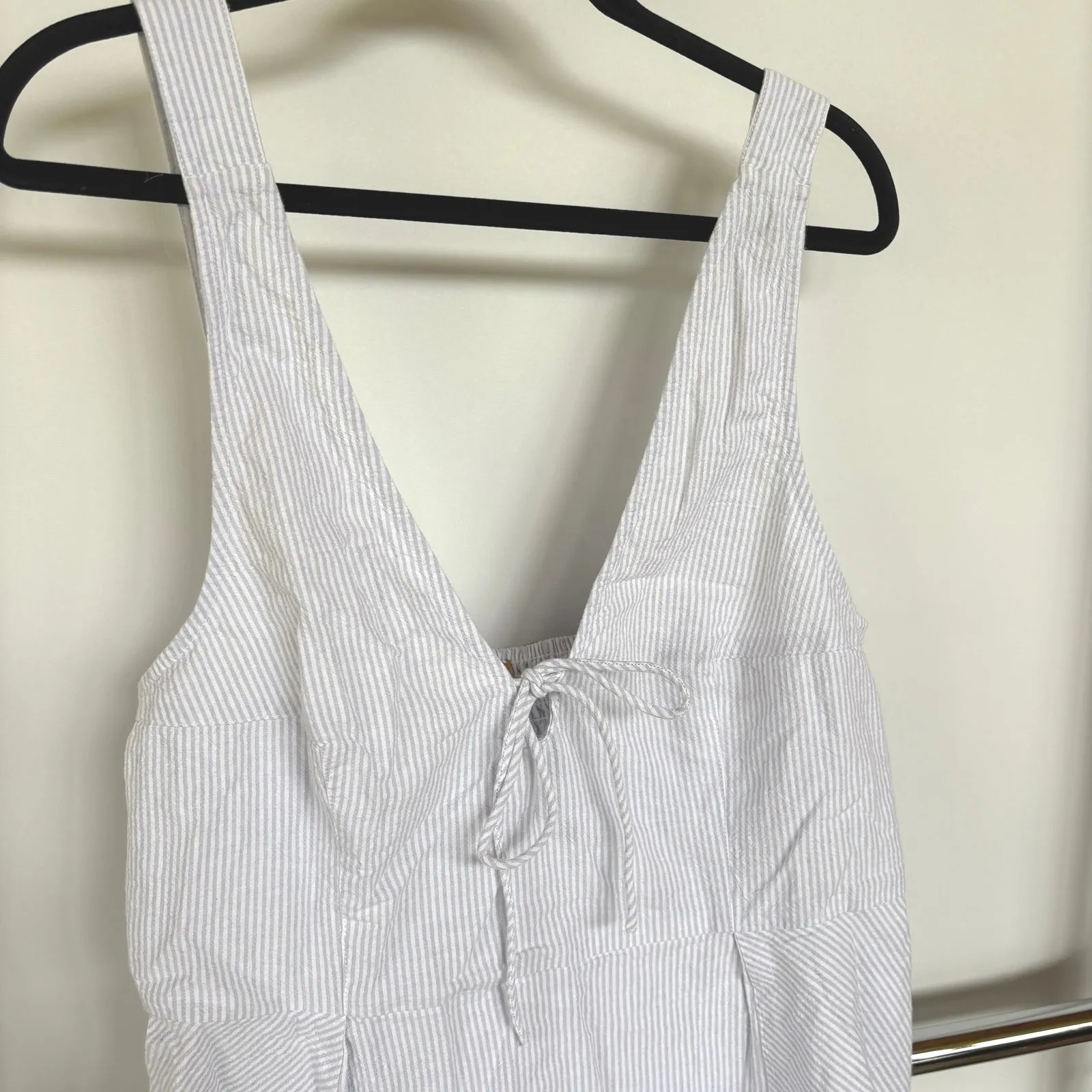 Free People Mika Stripe Tank Peplum Nautical Top Adjustable Beach Vacation XL - Image 5