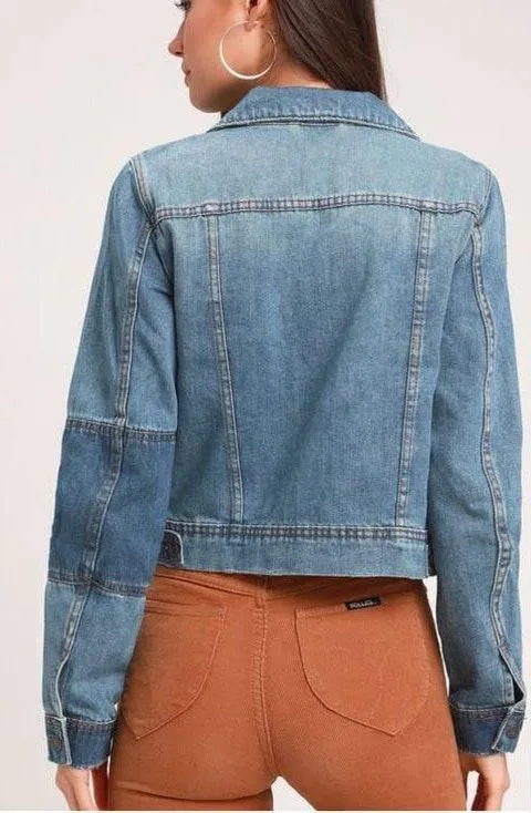 Free People Two Tone  jean jacket - Image 5