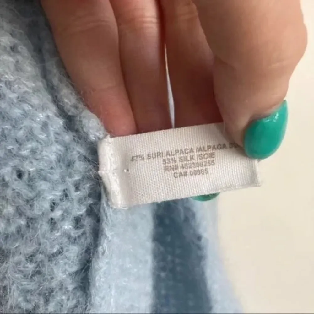 REVOLVE SKIN Suri Alpaca Silk Blend Blue Cardigan Size XS - Image 7