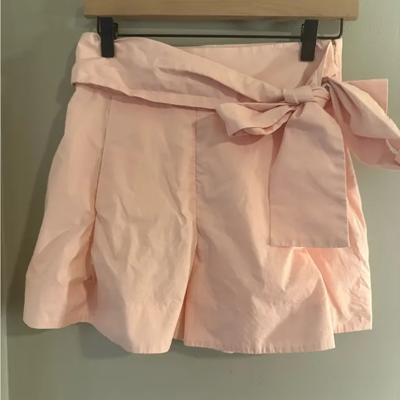 J. Crew Pink Skort with Bow Tie and High Waist - Image 1