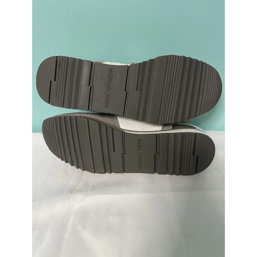 Michael Kors Allie Wrap Silver Trainer Sneakers Size 11 S-376‎ - Image 7