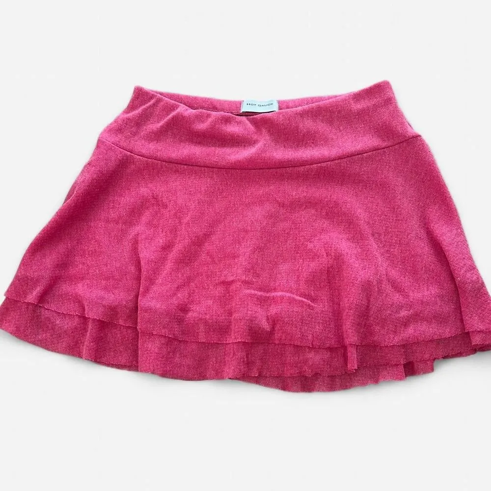 Vintage y2k 2000s Hot pink stretchy circle pull on mini skirt small Size undefined - Image 2